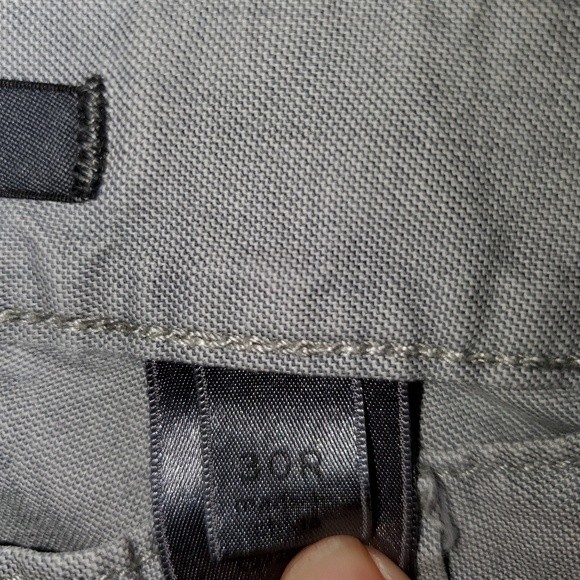 John Varvatos Gray Straight Slim Leg Contrast Stitch Trouser Pants 30 R - Picture 11 of 11